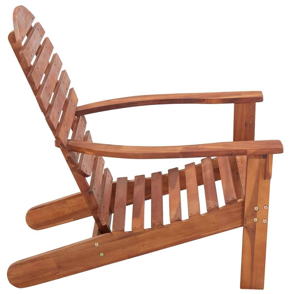 Gray Solid Acacia Wood Adirondack Chair S97061