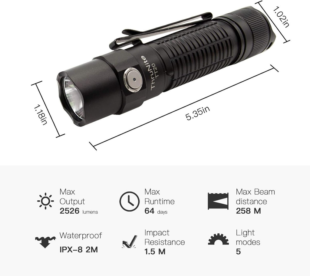 Black Rechargeable Tactical Flashlight N19988