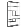 72x22 Marble Glass Bookcase Etagere I910
