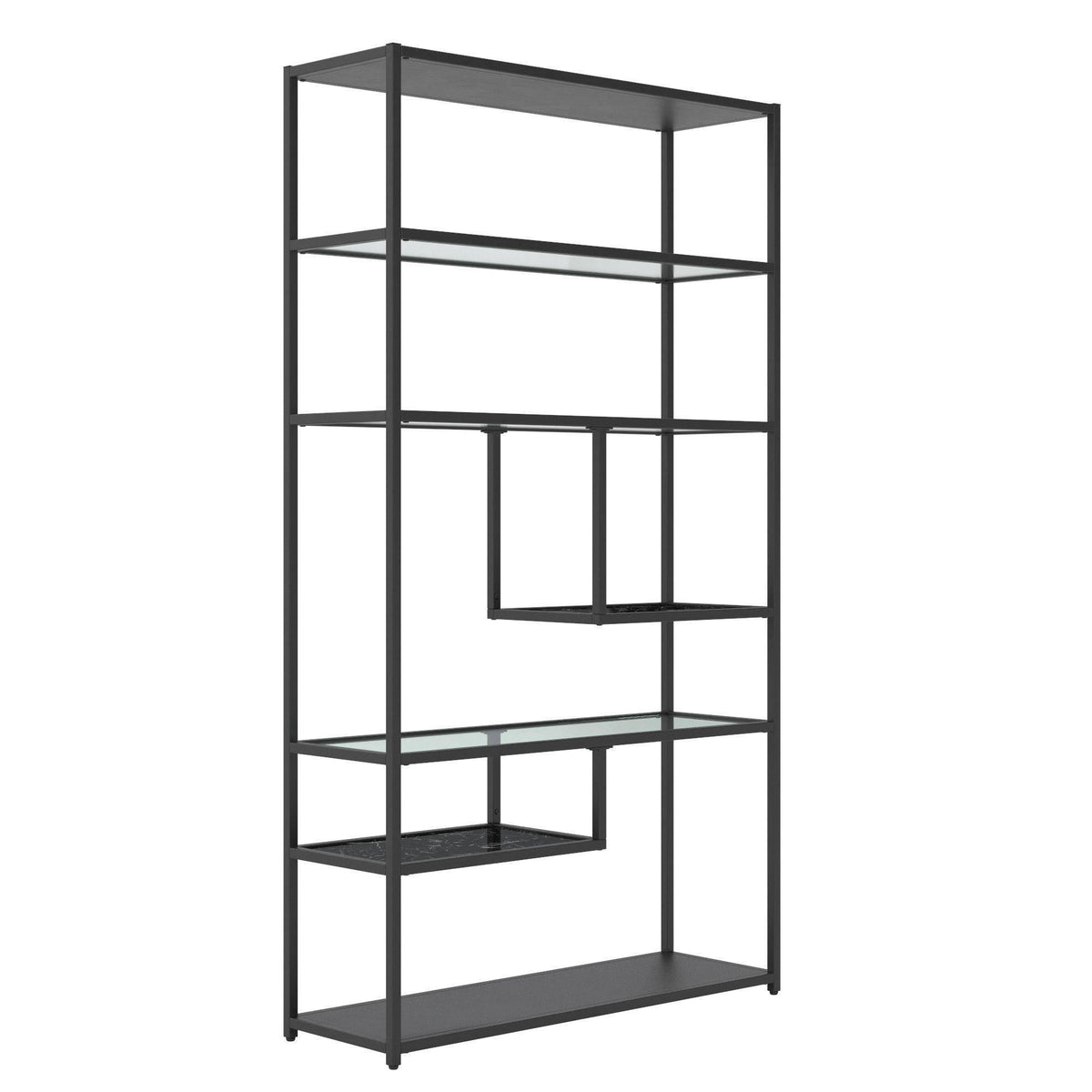 72x22 Marble Glass Bookcase Etagere I910