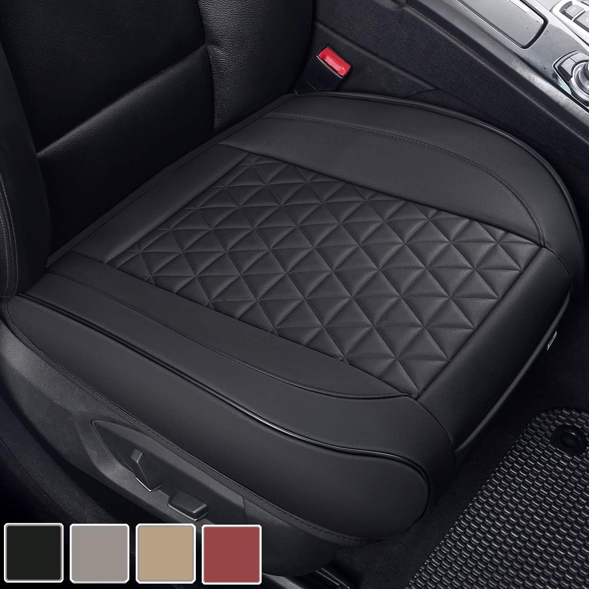 Black PU Car Seat Cover Front Seat Protector 2 Pack P2914