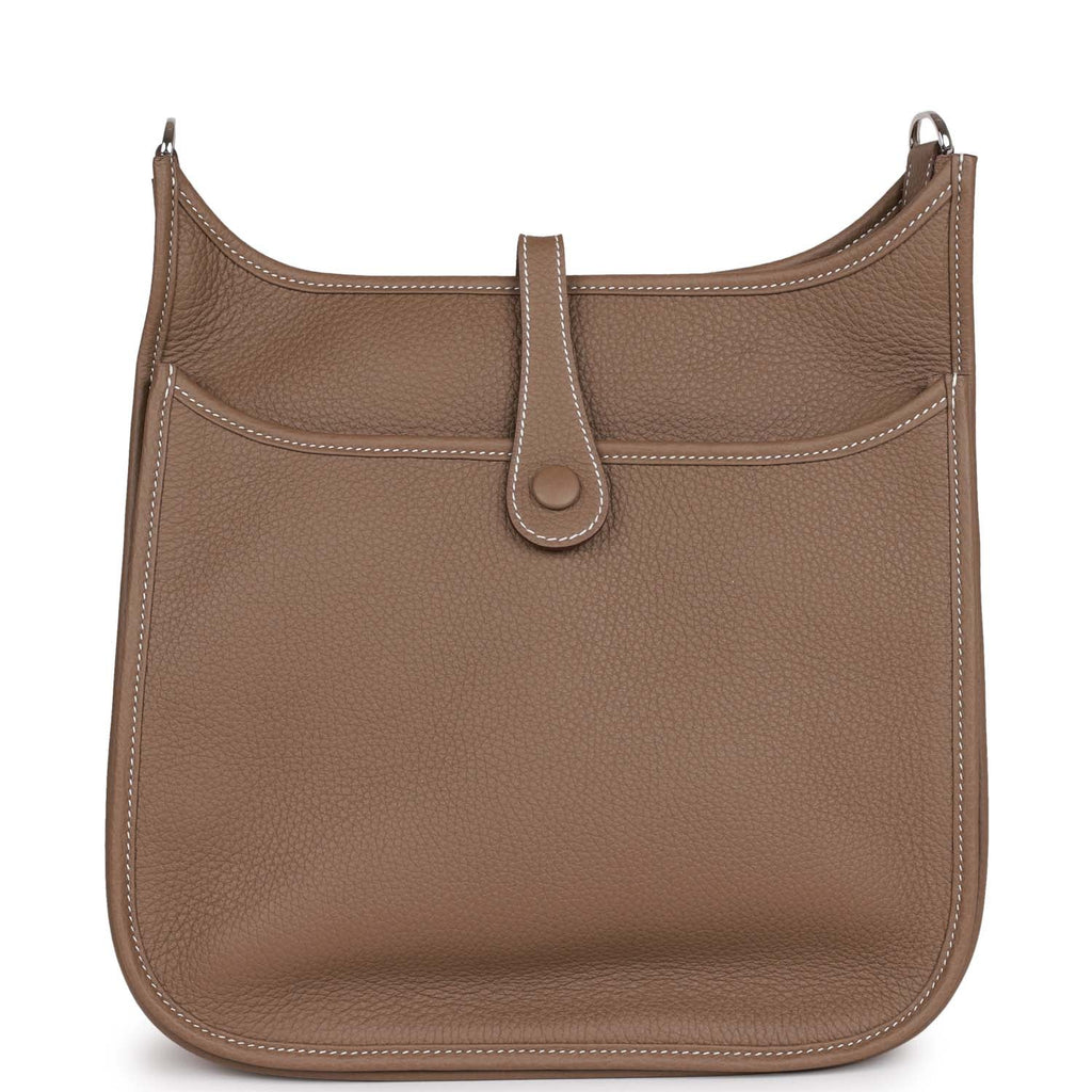Etoupe Clemence Palladium Hardware Bag J640