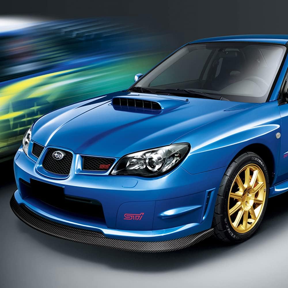 Front Bumper Lip Spoiler Splitter Glossy Carbon Fiber Look ABS H7679