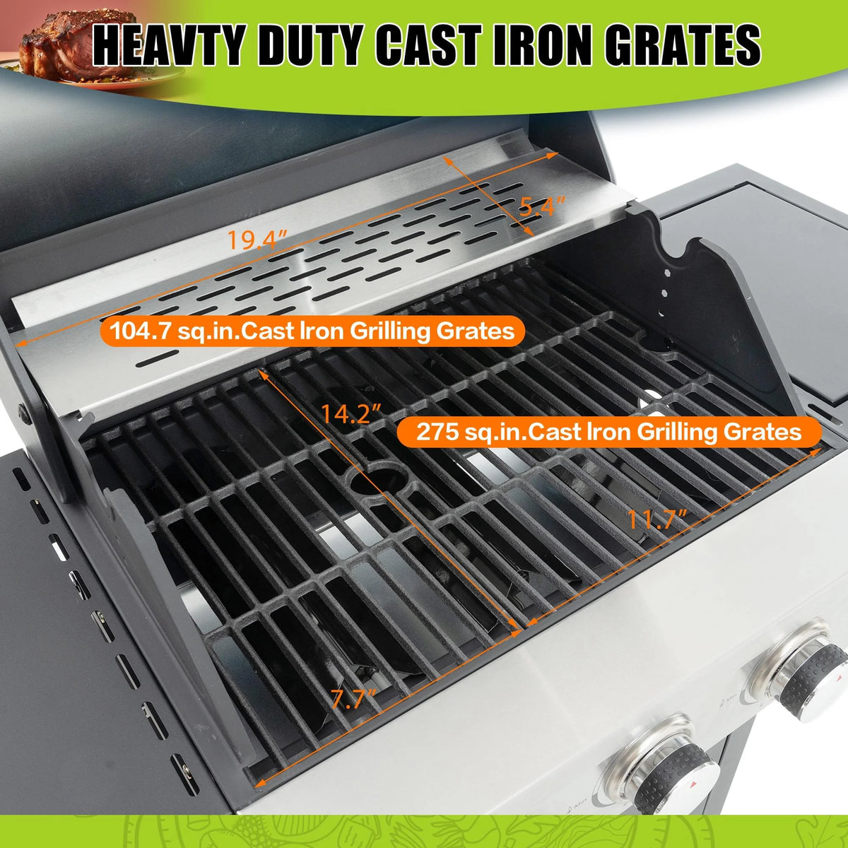 3 Burner BBQ Propane Gas Grill with Side Burner, Stainless Steel Patio Barbecue Grill with Lid, Wheels, Shelves and Bottle Opener W543