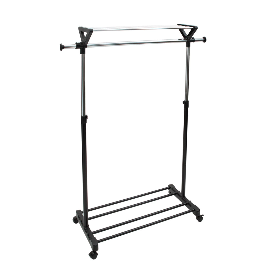 Adjustable Garment Rack with Storage Shelves A501163