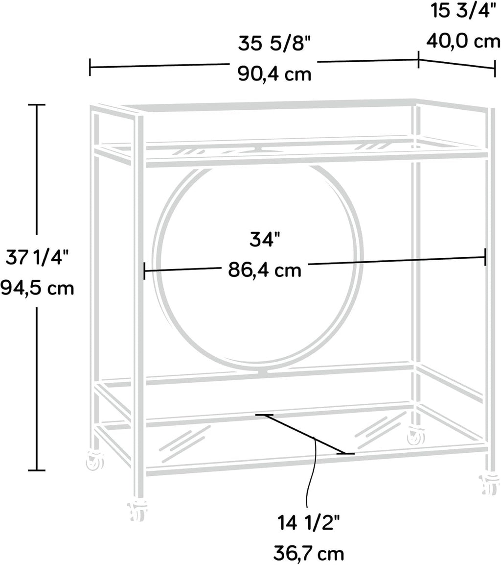 Satin Gold Bar Cart T343375