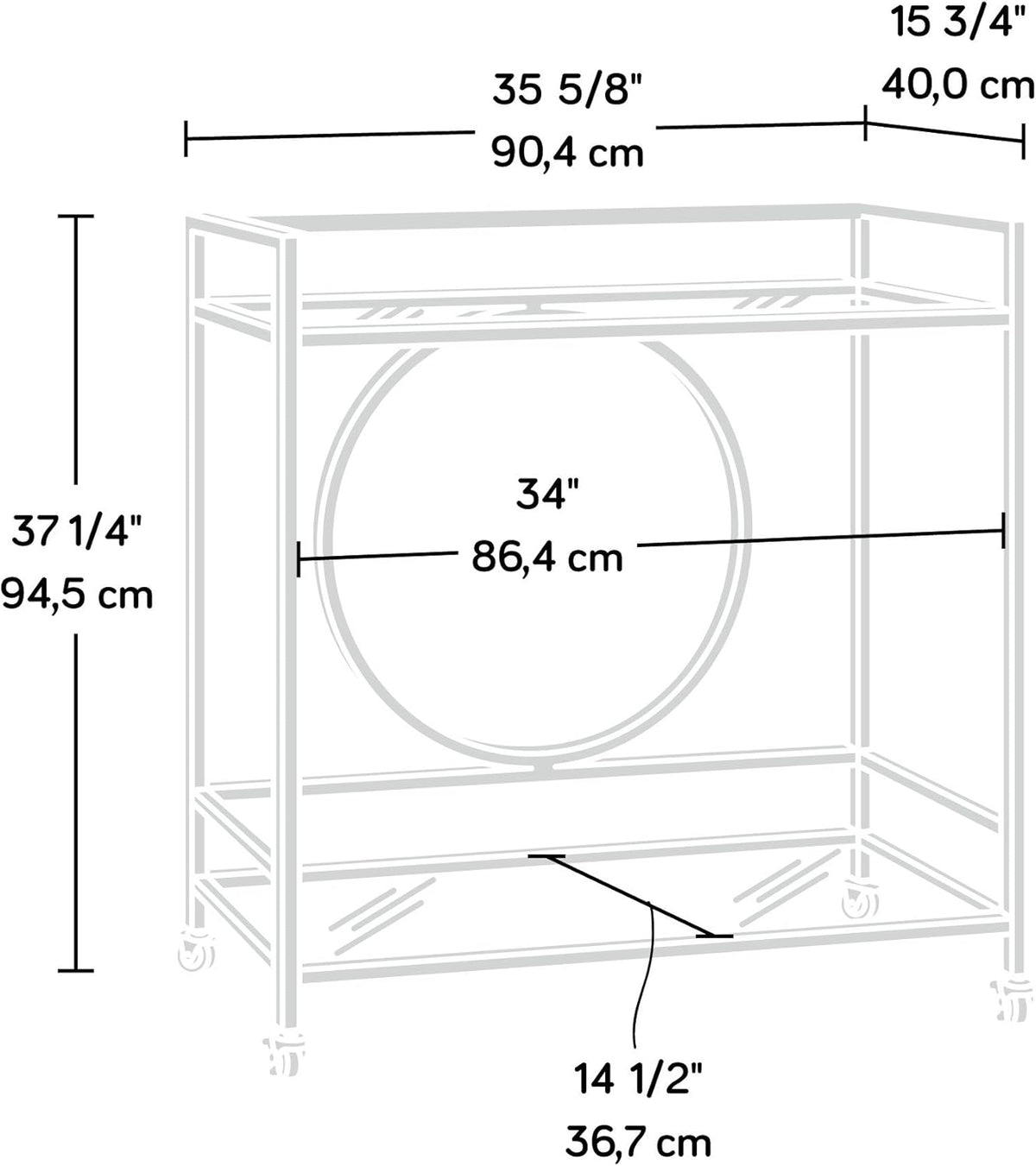 Satin Gold Bar Cart T343375