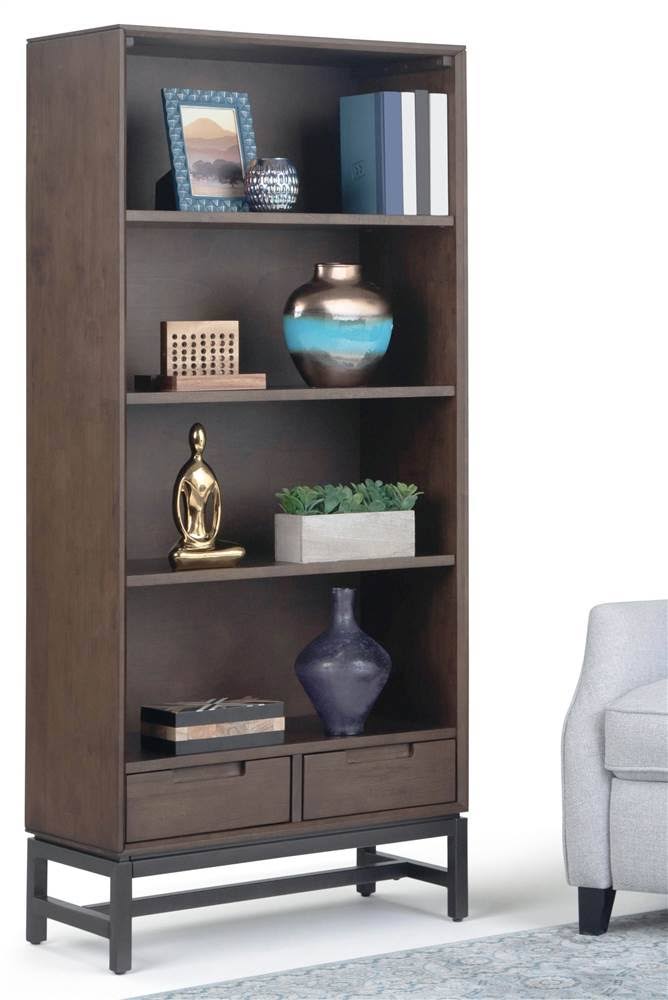 Walnut Brown Mid Century Bookcase J88449