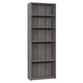 Five Shelves Bookcase in Grey C38130