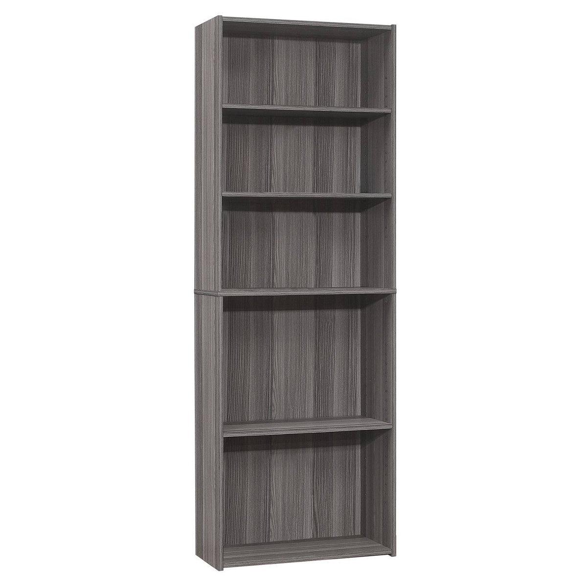 Five Shelves Bookcase in Grey C38130