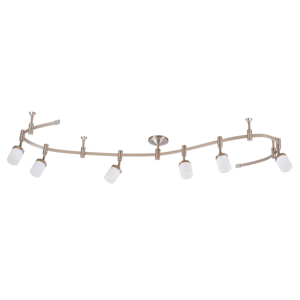 6-Light LED Flex Track Brushed Nickel D7325