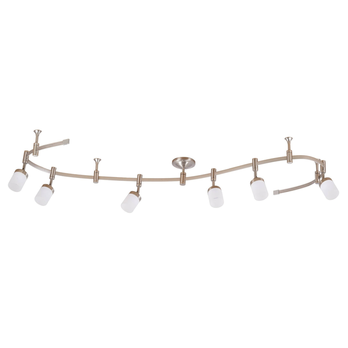 6-Light LED Flex Track Brushed Nickel D7325