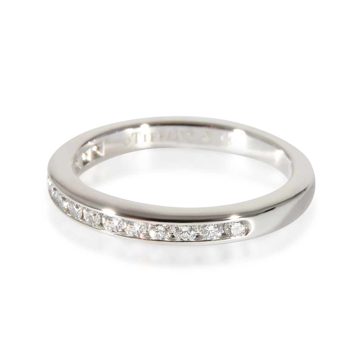 Platinum Wedding Band 0.24 CTW Pre-Owned I48798