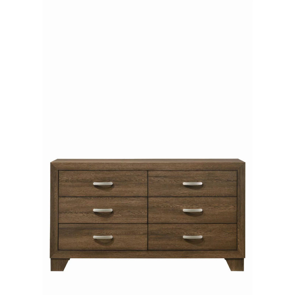 Oak 6-Drawer Composite Wood Dresser Q213