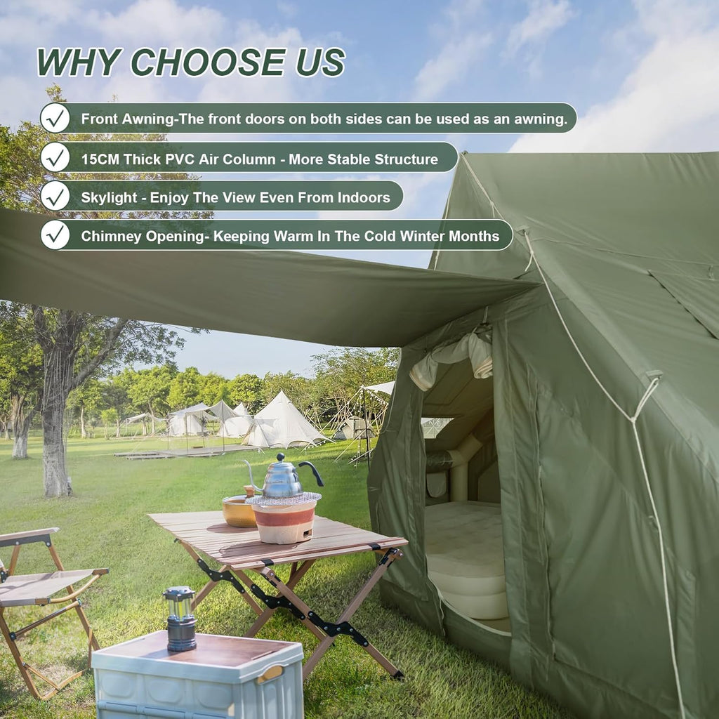 4-6 Person Inflatable Camping Tent with Pump and Stove Jack F81359