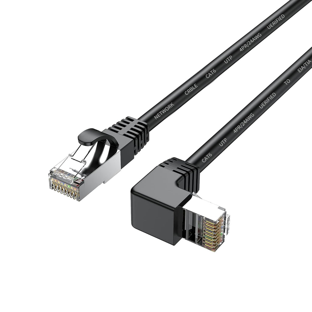 CAT6 Shielded FTP Right Angled Ethernet Patch Cable (3Feet 1M) Q266