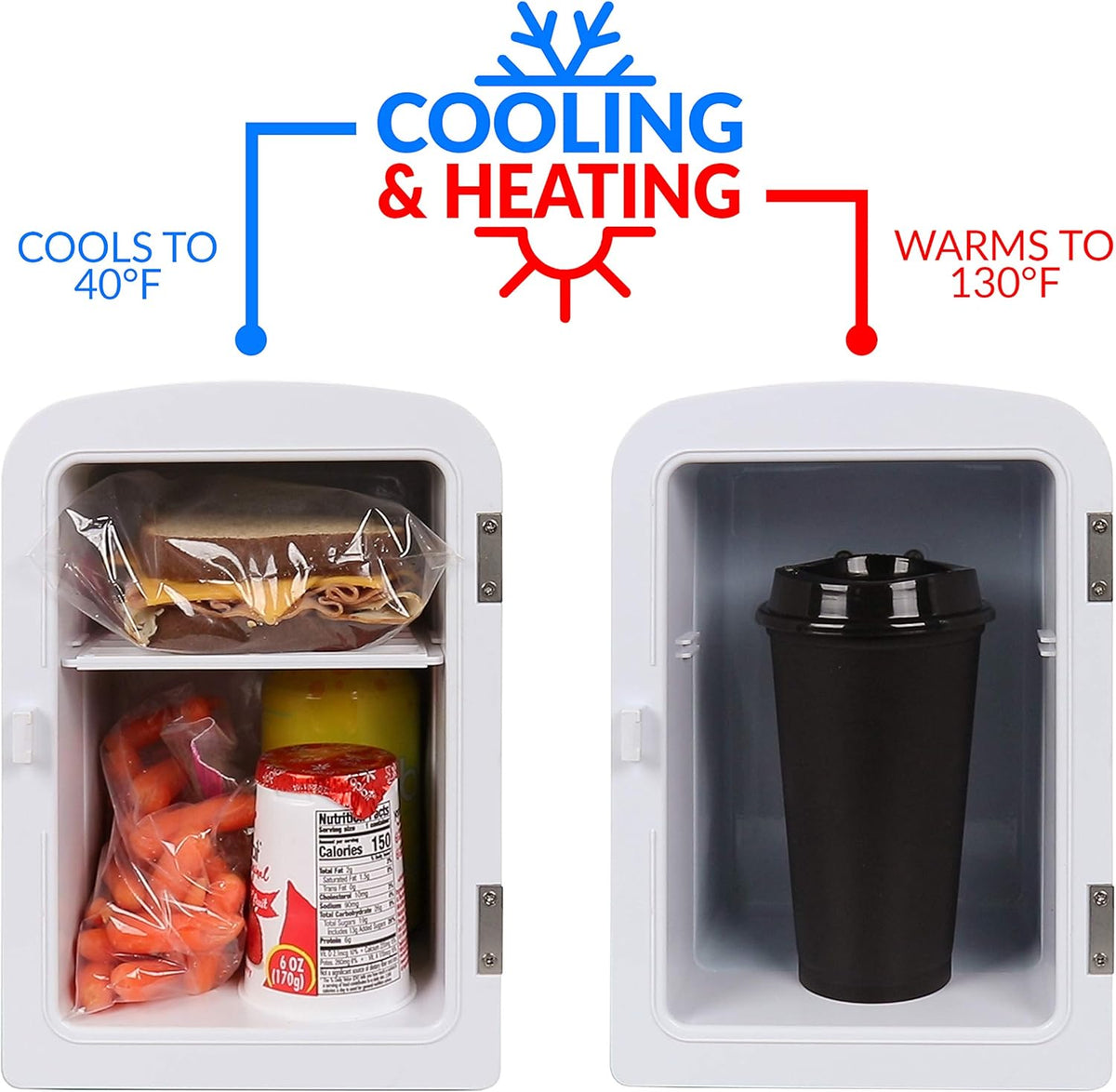 6-Can Mini Refrigerator with Carry Handle C9282