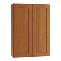 Assembled Plywood Shaker Wall Kitchen Cabinet Soft Close in Stained Cinnamo P470
