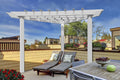 96"L x 96"W x 94"H Vinyl Alcove Corner Pergola, White L949