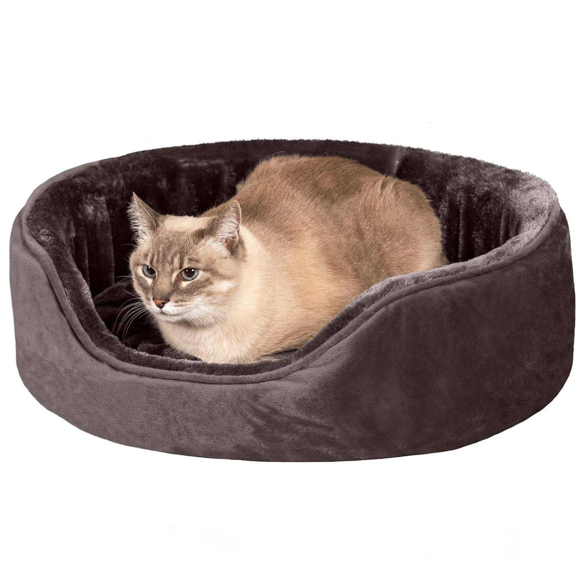 Plush & Velvet Oval Dog Bed D596923