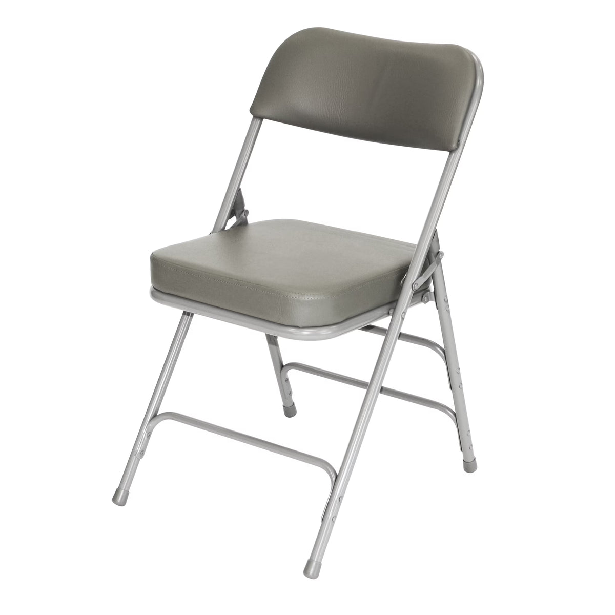 Grey Vinyl Padded Folding Chair (2/Box) V27798