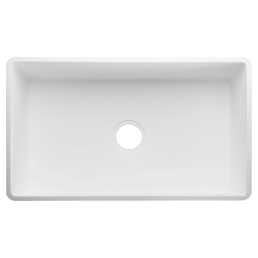 White Single Basin Kitchen Sink Z7218