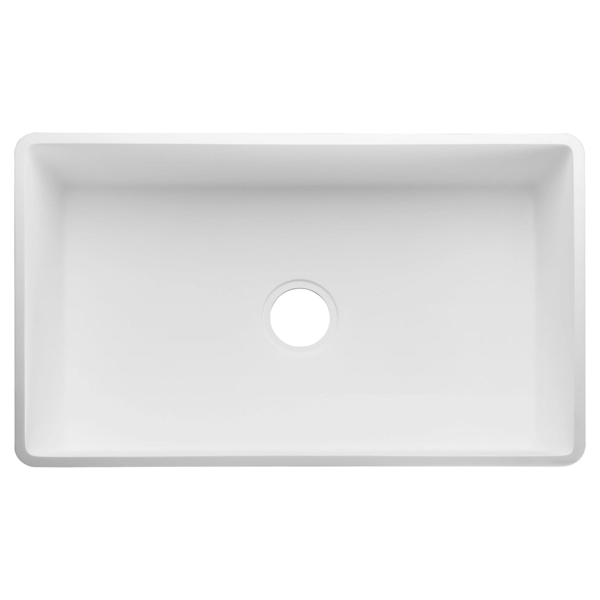 White Single Basin Kitchen Sink Z7218