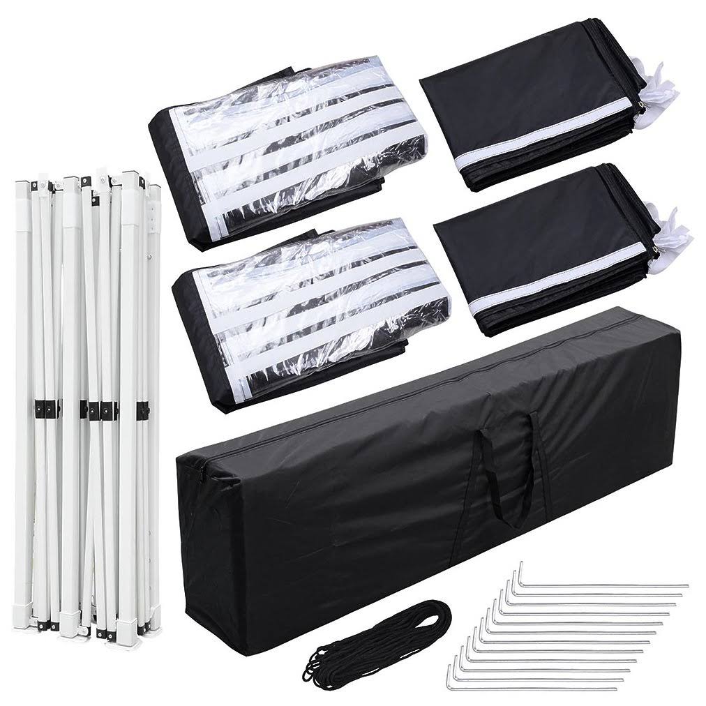 Black Pop Up Canopy Tent with Removable Sidewall Carry Bag F4260