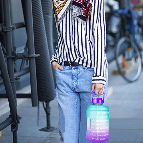 1 Gallon Water Bottle with Straw Leak-Proof BPA Free Reusable Large 128OZ Capacity Water Jug N2771