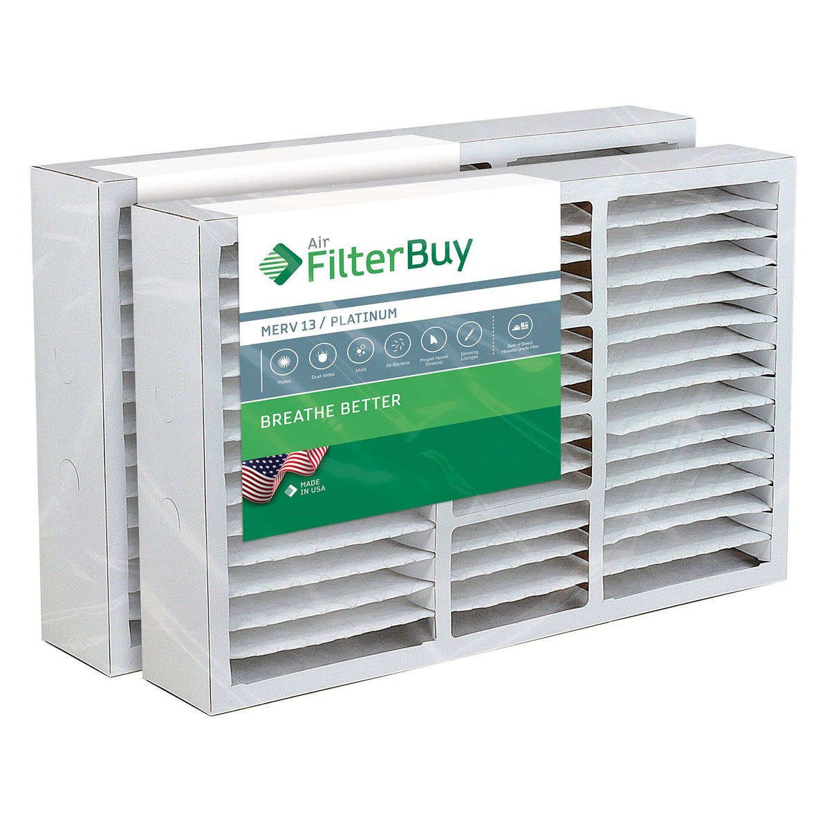 16x25x5 Pleated AC Furnace Air Filters MERV 13 T10354