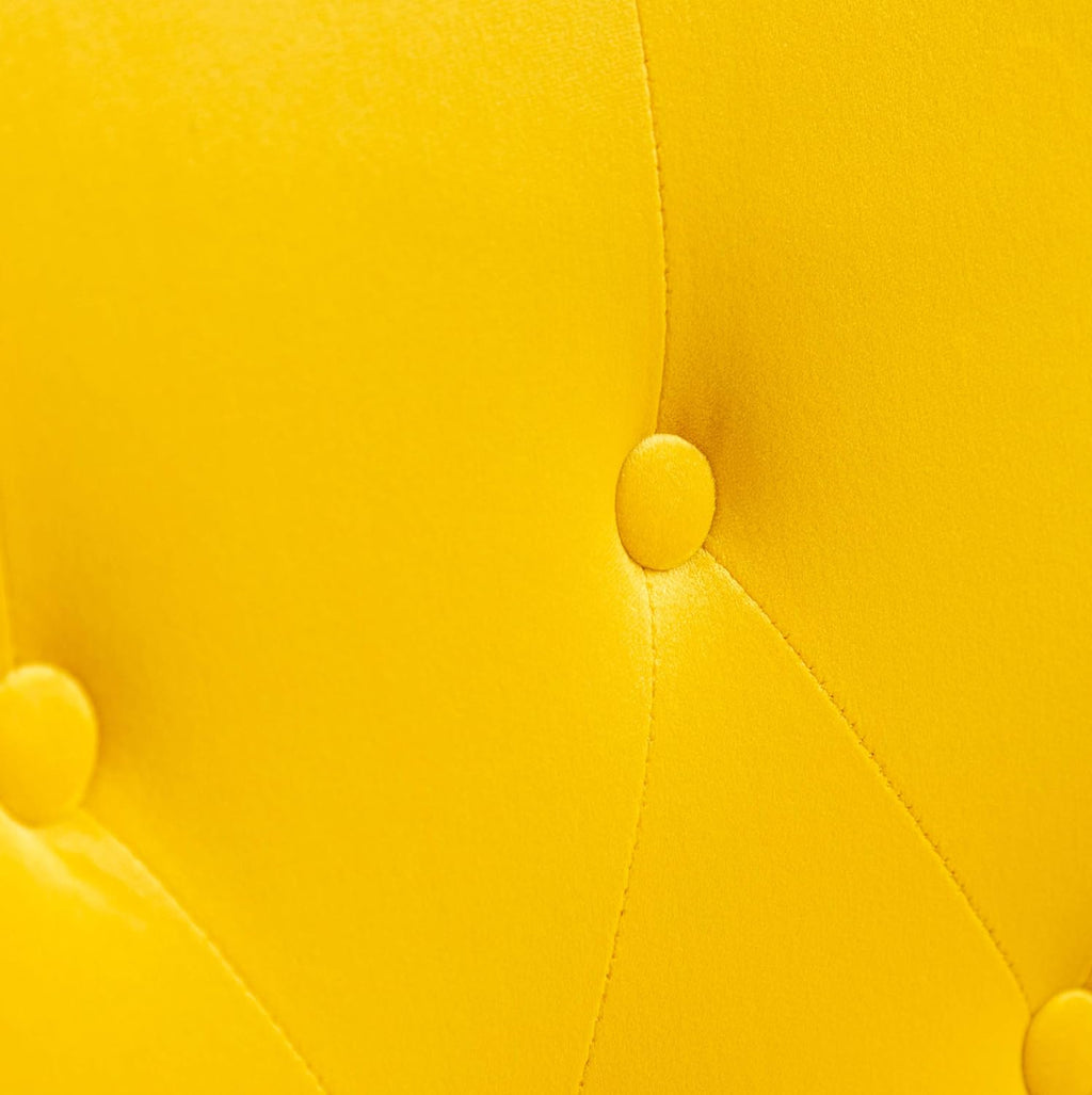 Yellow Velvet Tufted Button Accent Chair K819