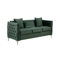 AntiquePink Velvet Sofa with 3 Pillows B8338