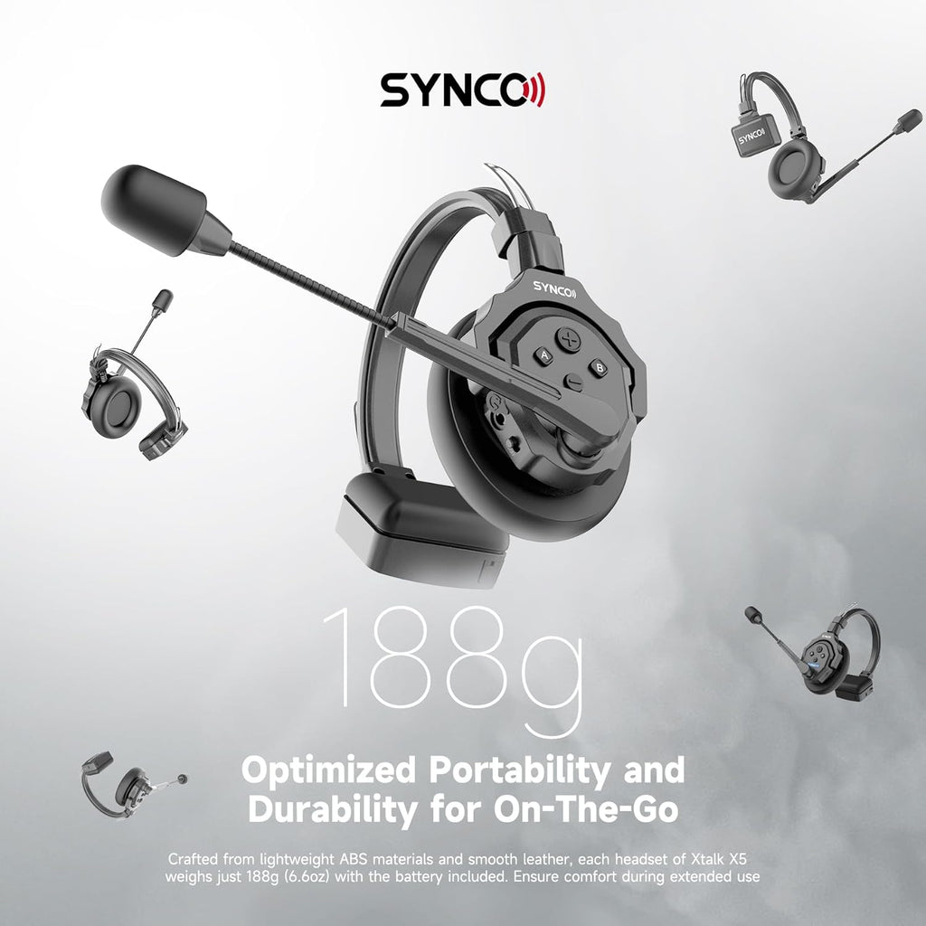 2.4GHz Wireless Headset with Microphone Intercom System (2PCS) D451
