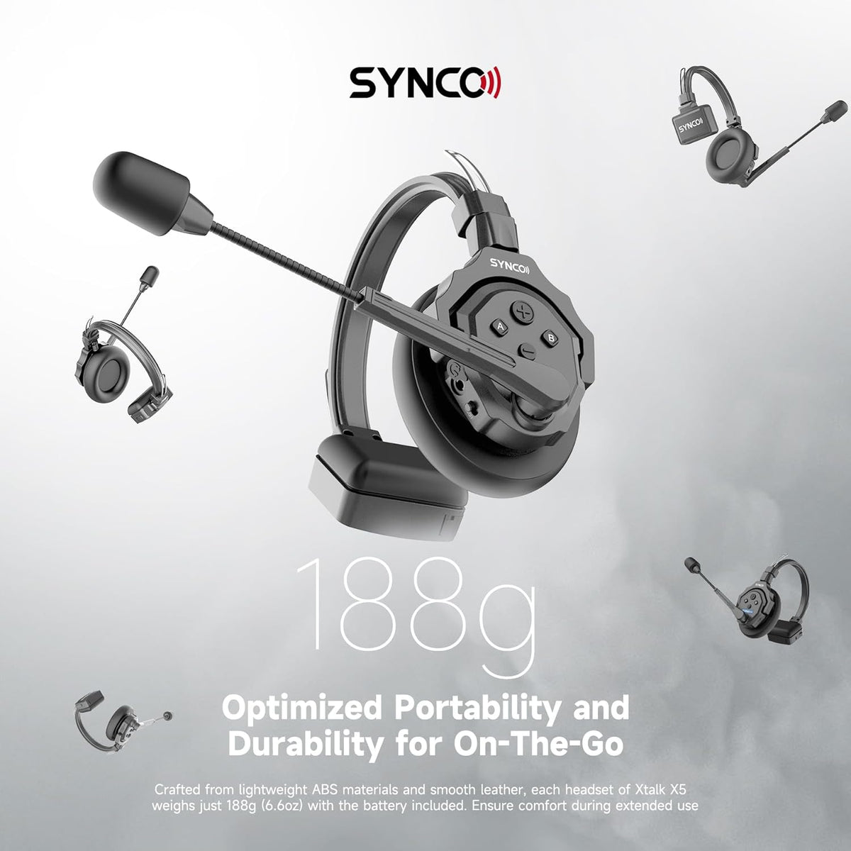 2.4GHz Wireless Headset with Microphone Intercom System (2PCS) D451
