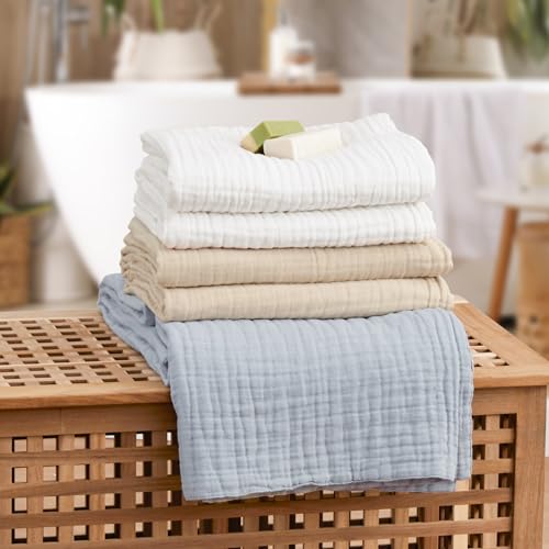 6 Layer Cotton Muslin King Size Blanket, Sage Green E736839