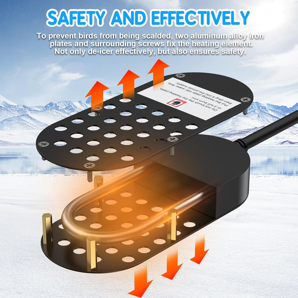 250W Thermostatically Controlled Chicken Waterer Heater A878
