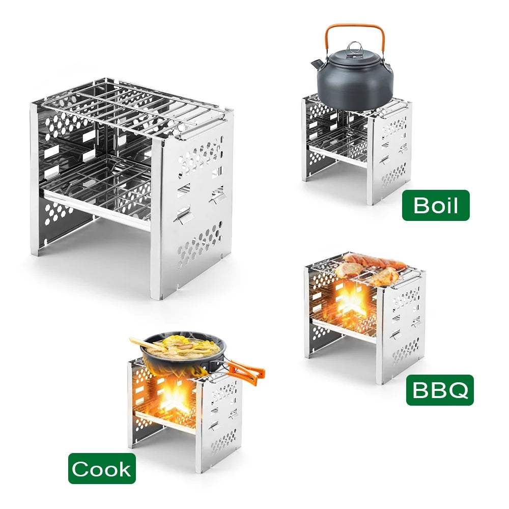 Portable Folding Stainless Steel Camping Stove M959