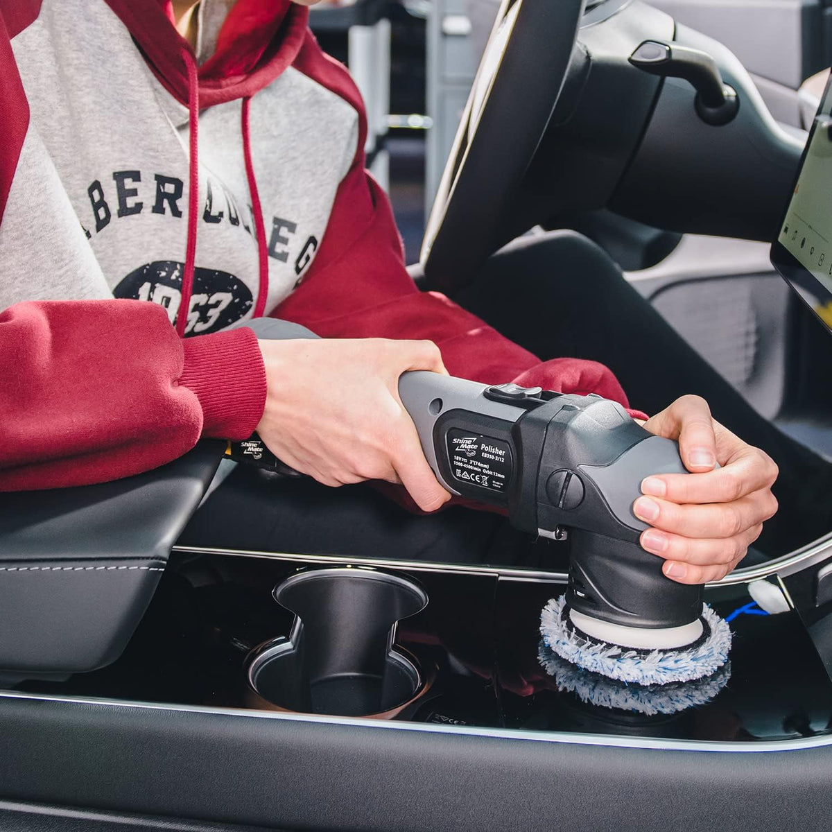 Cordless Orbital Polisher Kit with Brushless Motor 3 Inch 12 MM Throw C986