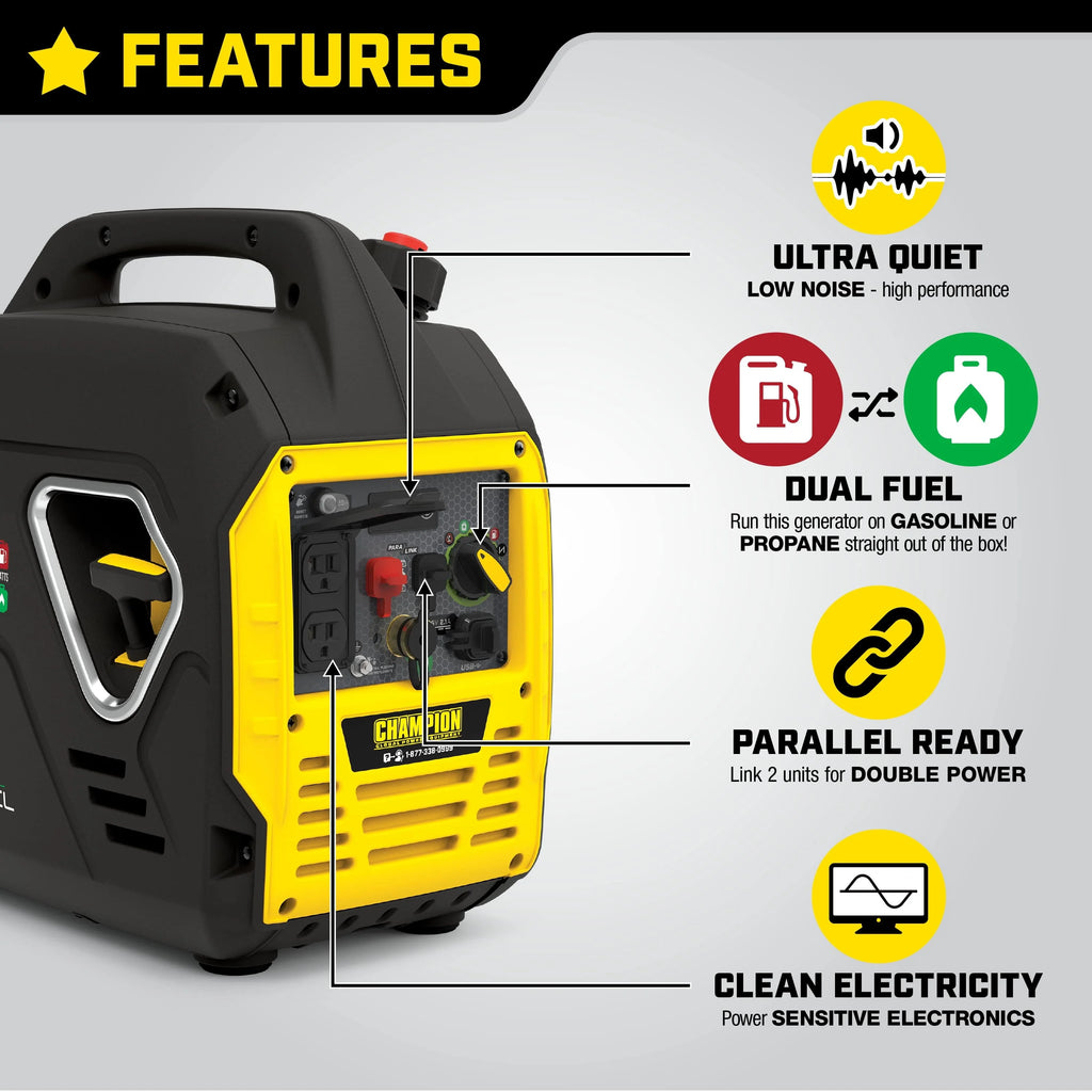 2000 Watt Dual Fuel Inverter Generator X20704