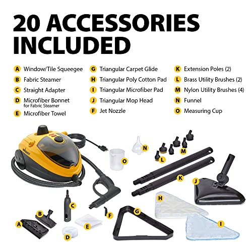 18 Attachments Included Multipurpose Power Steamer P481