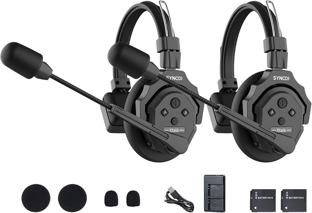 2.4GHz Wireless Headset with Microphone Intercom System (2PCS) D451