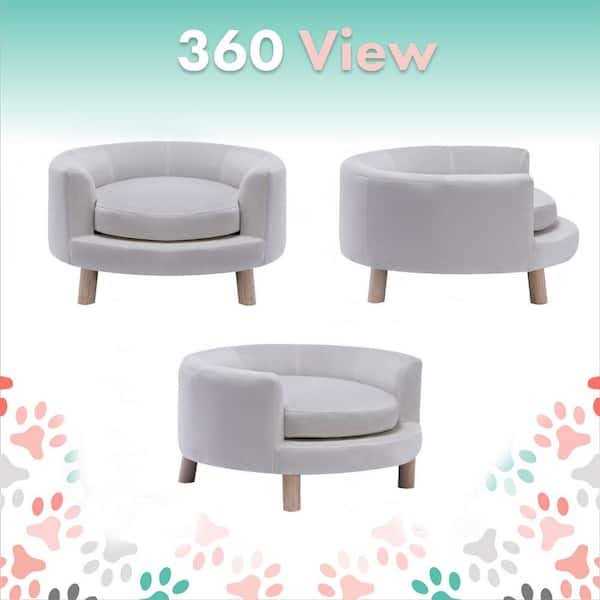 Faux-Velvet Circular Pet Bed K7035