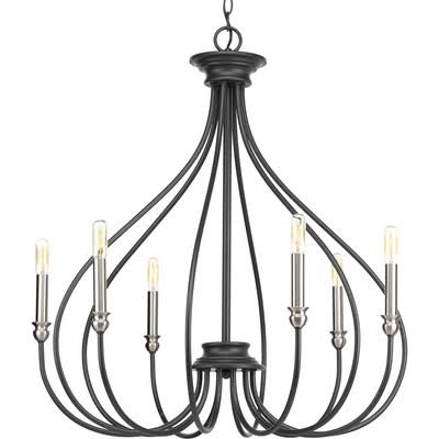 6-Light Candle-Style Chandelier E245