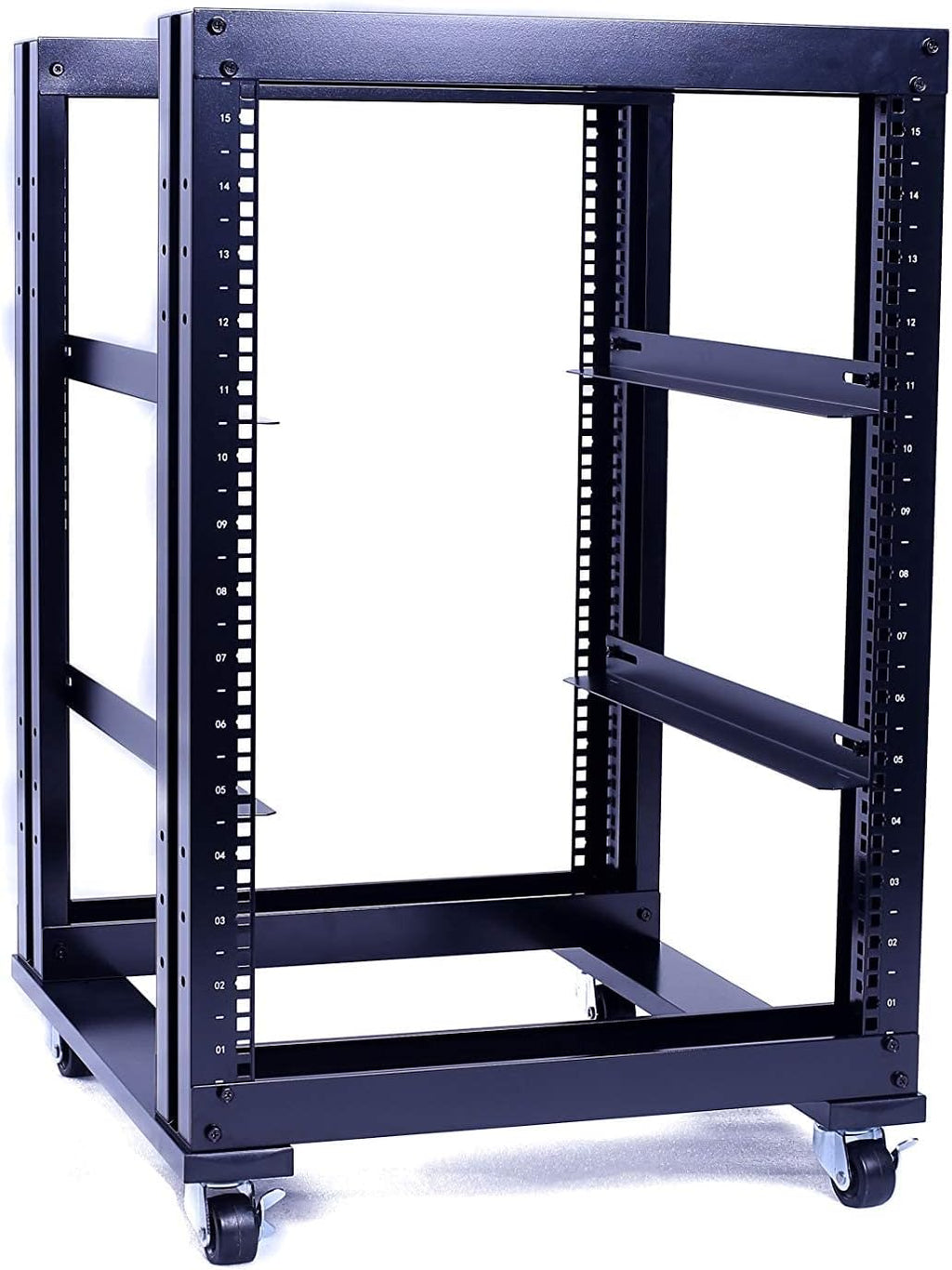 15U 4 Post Open Frame 19inch Steel Rack 24inch Deep A701640