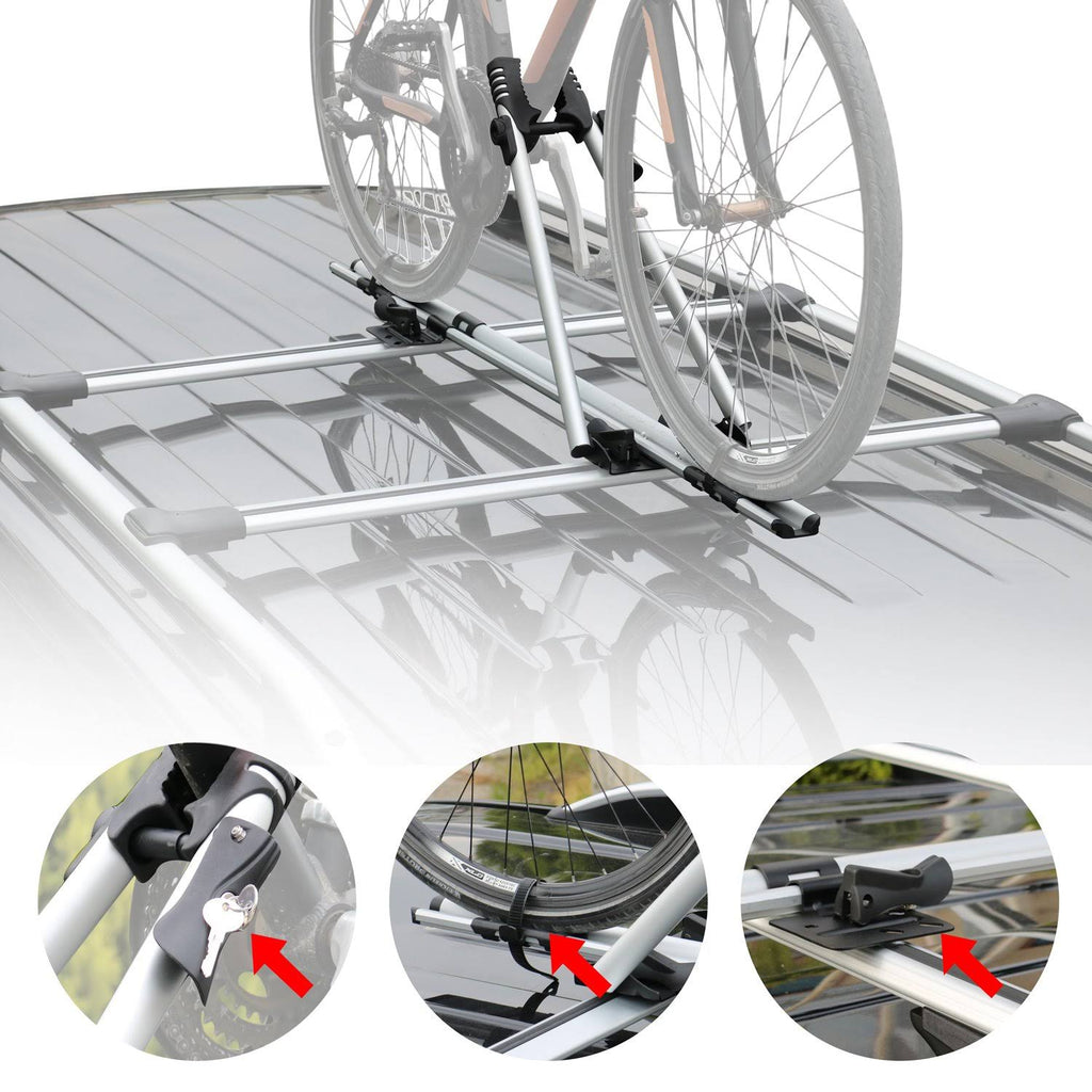 Aluminium Silver Roof Bike Carrier Rack E828