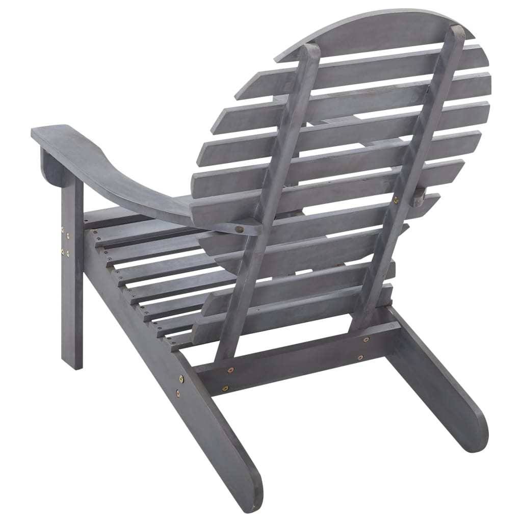 Gray Solid Acacia Wood Adirondack Chair S97061