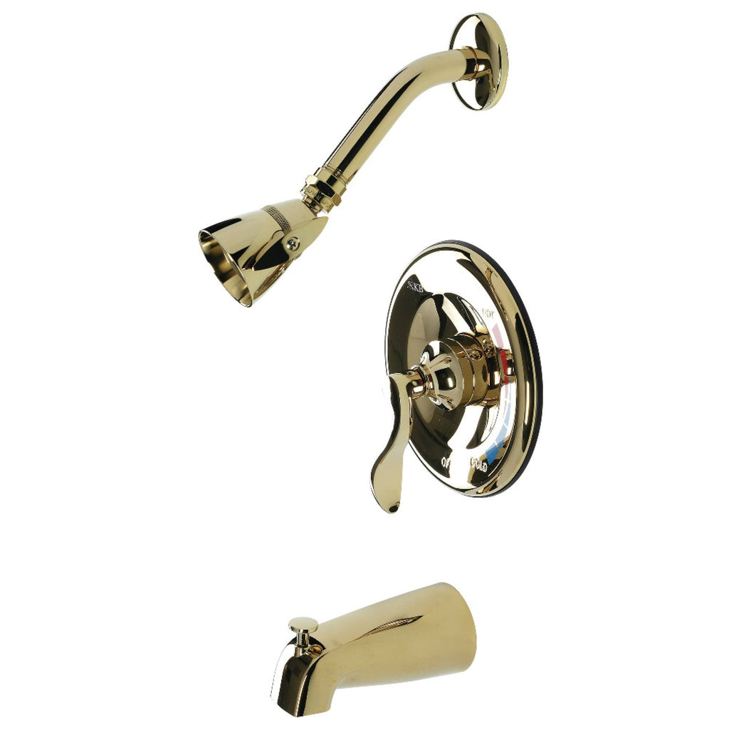 Polished Brass Tub and Shower Faucet J636