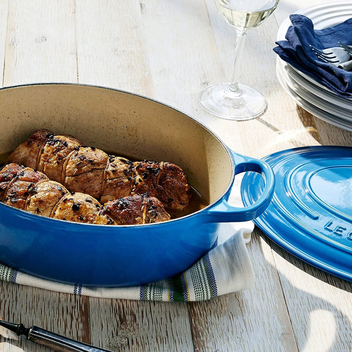 White 9 Piece Cast Iron Cookware Set P72097