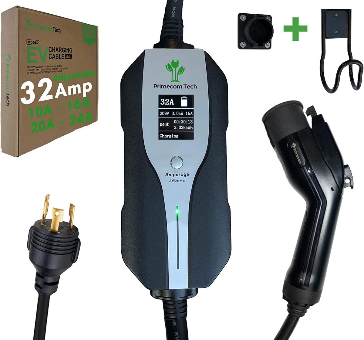 Level 2 Electric Vehicle Charger with 30 Ft Cable H103012