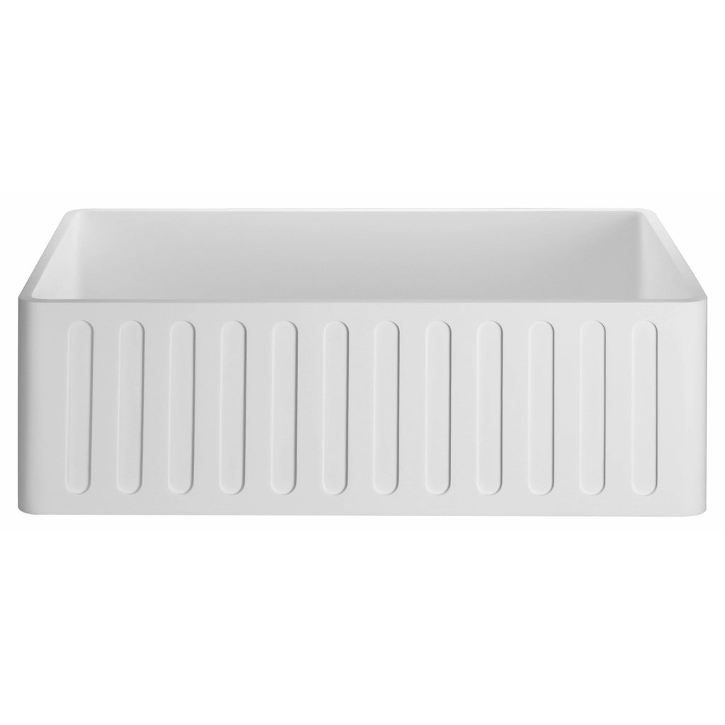 White Single Basin Kitchen Sink Z7218